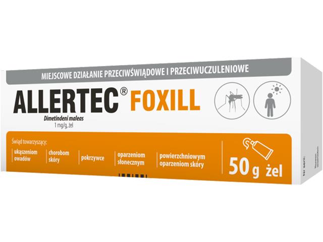 Allertec Foxill interakcje ulotka żel 1 mg/g 1 tub. po 50 g