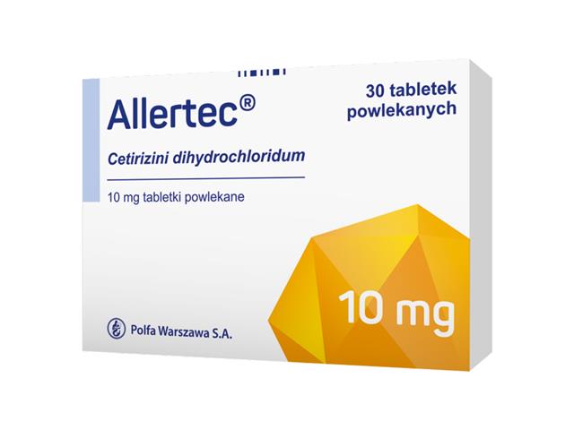 Allertec interakcje ulotka tabletki powlekane 10 mg 30 tabl.