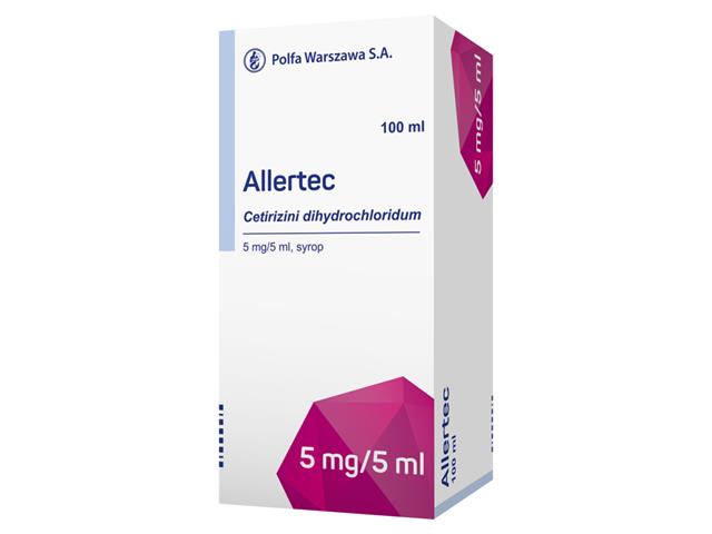 Allertec interakcje ulotka syrop 5 mg/5ml 100 ml