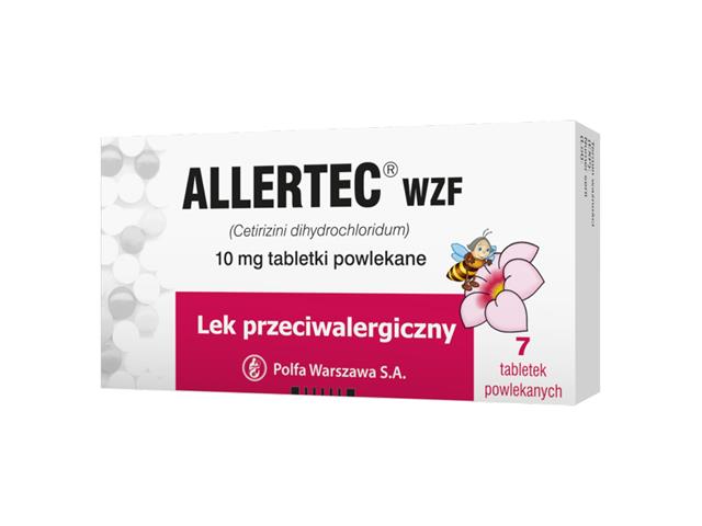 Allertec WZF interakcje ulotka tabletki powlekane 10 mg 7 tabl. (blist.)