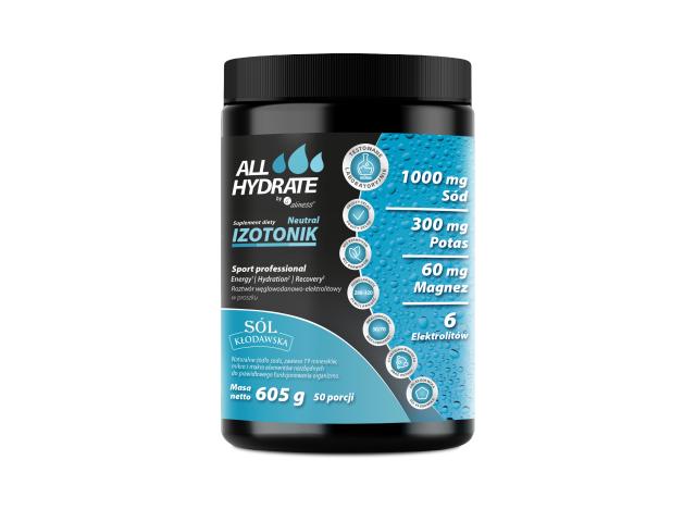 Allhydrate Izotonik neutral interakcje ulotka proszek - 605 g