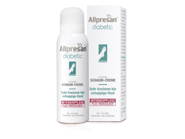 ALLPRESAN DIABETIC Krem w piance do stóp 10% mocznika + mikrosrebro interakcje ulotka krem - 35 ml