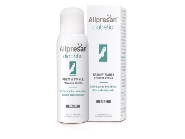 ALLPRESAN DIABETIC Krem w piance do stóp 5% mocznika interakcje ulotka krem - 125 ml