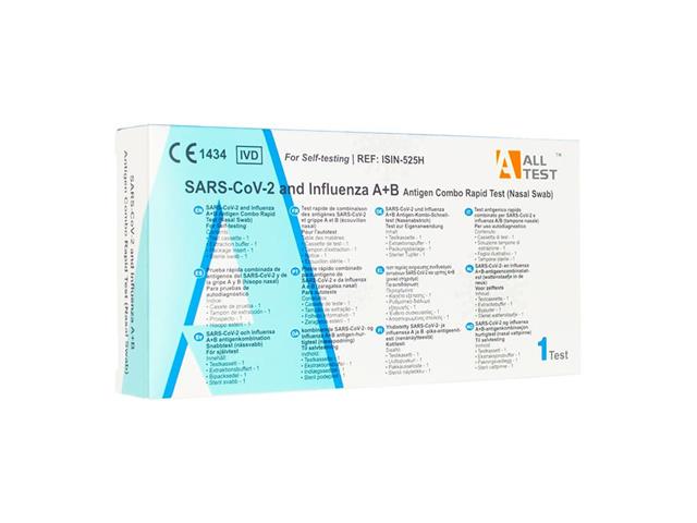 Alltest SARS-CoV-2 And Influenza A+B Antigen Combo Rapid Test nasal swab interakcje ulotka   1 szt.