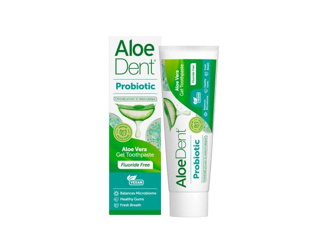 AloeDent Pasta żelowa do zębów z aloesem i kompleksem probiotycznym bez fluoru interakcje ulotka pasta do zębów - 75 ml