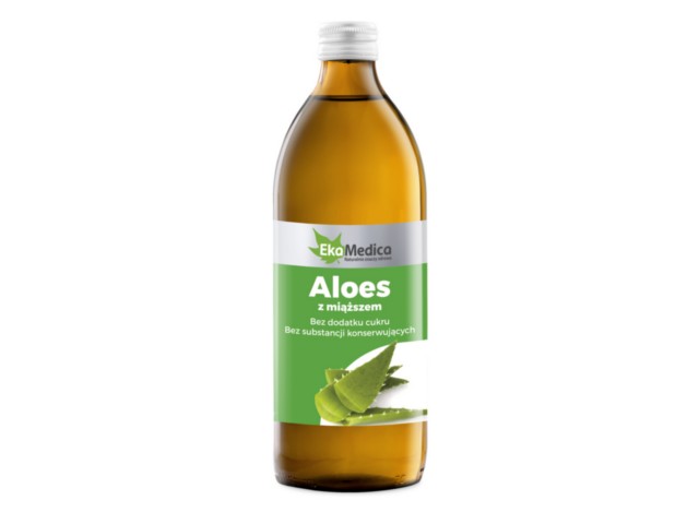 Aloes z miąższem interakcje ulotka płyn  500 ml (but. ze szkła)