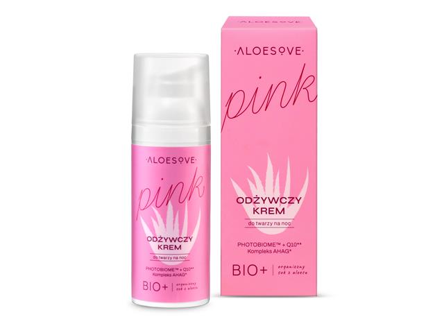 Aloesove Pink Krem do twarzy odżywczy otulający na noc bogaty interakcje ulotka   50 ml