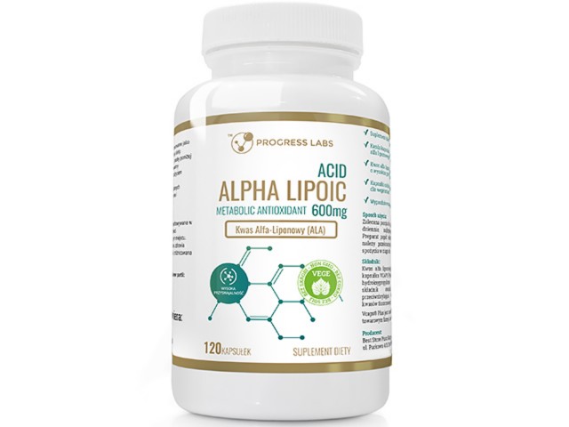 Alpha Lipoic Acid 600mg interakcje ulotka kapsułki  120 kaps.