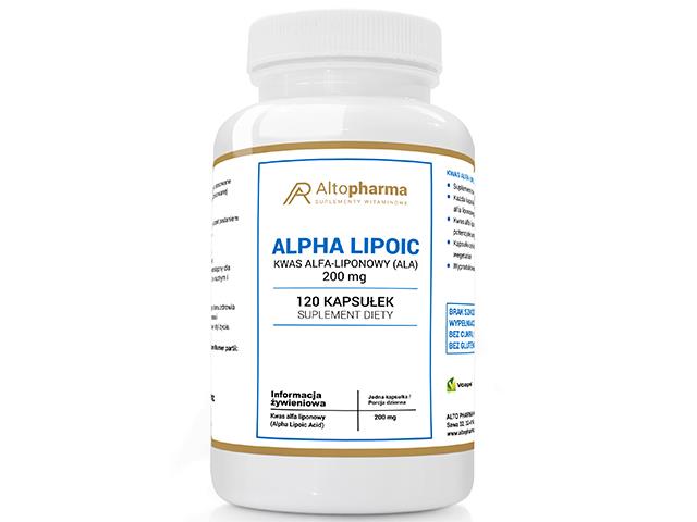 Alpha Lipoic Kwas Alfa-Liponowy (ALA) 200mg interakcje ulotka kapsułki  120 kaps.