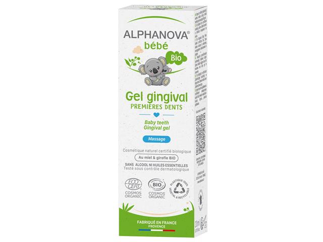 Alphanova Bebe Żel na ząbkowanie organiczny, łagodzący interakcje ulotka żel do stosowania na dziąsła - 20 ml