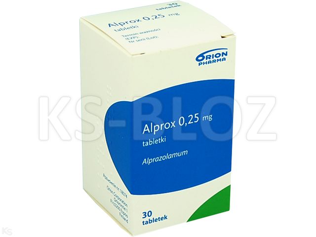 Alprox interakcje ulotka tabletki 0,25 mg 30 tabl.