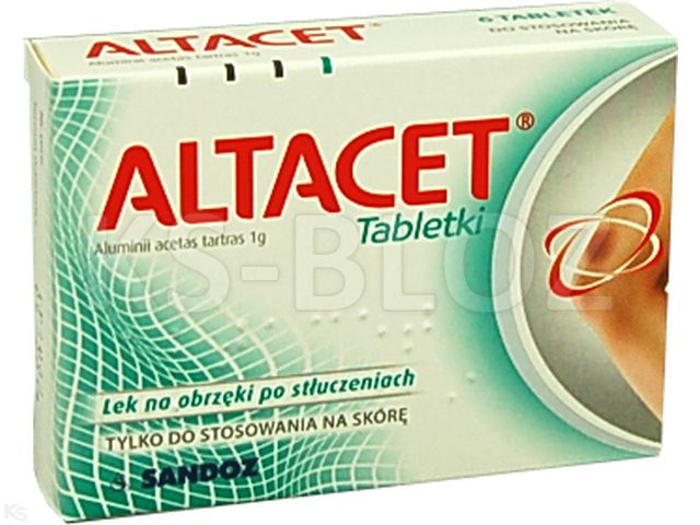 Altacet interakcje ulotka tabletki 1 g 6 tabl. | (1 blist. po 6 tabl.)