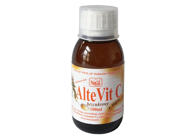 AlteVit C z lipą bezcukrowy interakcje ulotka syrop - 100 ml