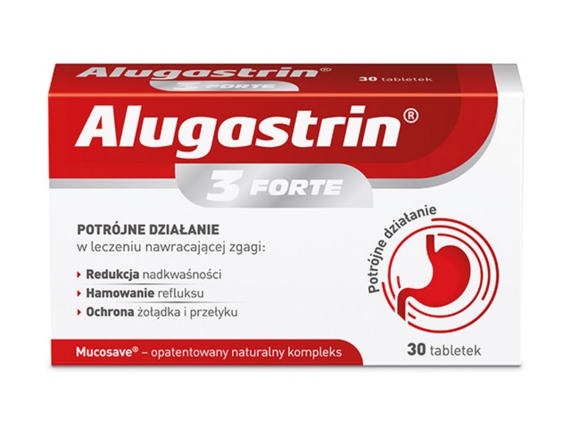 Alugastrin 3 Forte interakcje ulotka tabletki - 30 tabl.