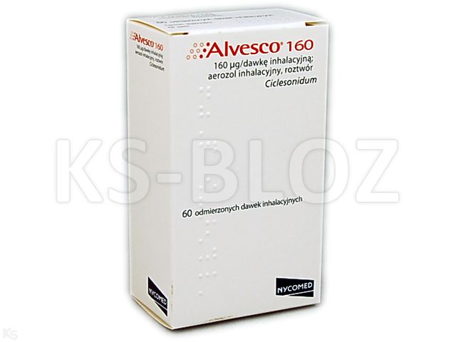 Alvesco 160 interakcje ulotka aerozol inhalacyjny, roztwór 160 mcg/daw. 60 daw. | 1 poj.