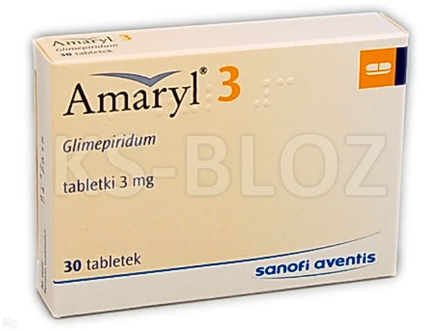 Amaryl 3 interakcje ulotka tabletki 3 mg 30 tabl.