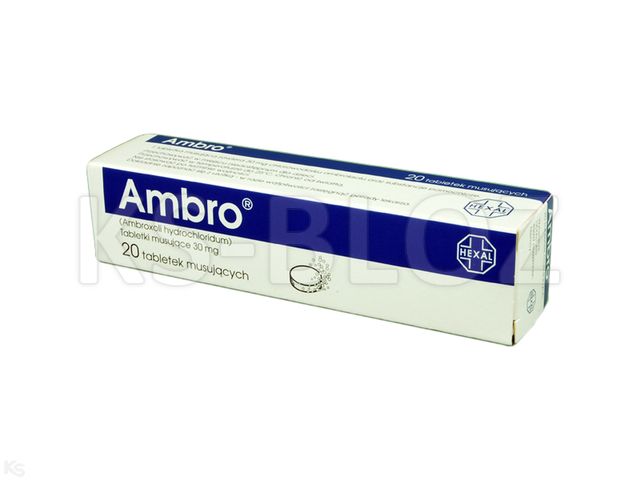 Ambro interakcje ulotka tabletki musujące 30 mg 20 tabl. (tub.)