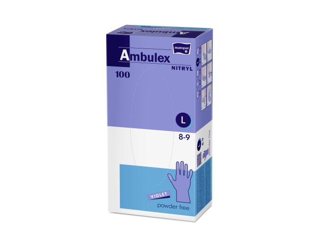 Ambulex Nitryl Rękawice niejałowe medyczne ochronne bezpudrowe jednorazowe violet L interakcje ulotka rękawice - 100 szt.