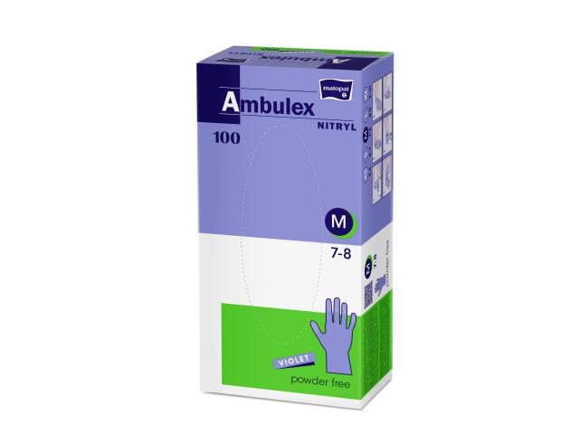 Ambulex Nitryl Rękawice niejałowe medyczne ochronne bezpudrowe jednorazowe violet M interakcje ulotka rękawice - 100 szt.