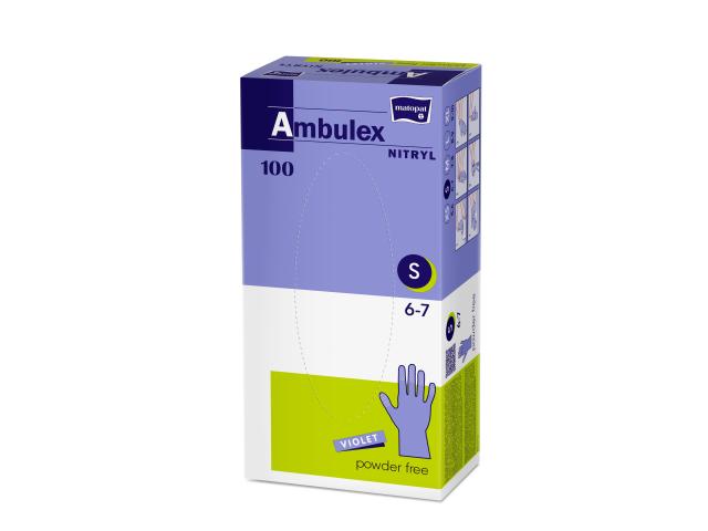 Ambulex Nitryl Rękawice niejałowe medyczne ochronne bezpudrowe jednorazowe violet S interakcje ulotka rękawice - 100 szt.