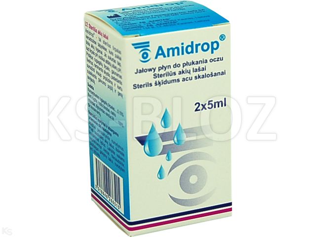 Amidrop interakcje ulotka płyn do przemywania oczu  10 ml | 2 x 5ml