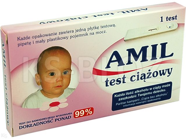 Amil Test ciążowy płytkowy interakcje ulotka test ciążowy płytkowy  1 szt.