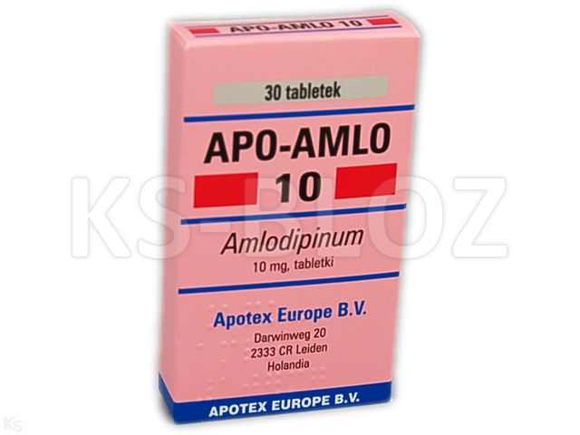 Amlodipine Apotex interakcje ulotka tabletki 10 mg 30 tabl. | 3 blist.po 10 szt.