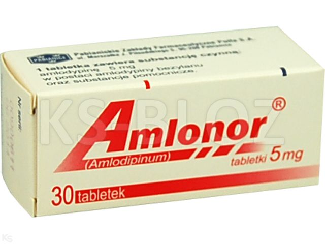 Amlonor interakcje ulotka tabletki 5 mg 30 tabl.