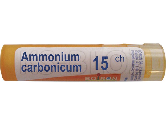 Ammonium Carbonicum 15 CH interakcje ulotka granulki  4 g