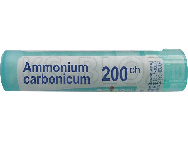 Ammonium Carbonicum 200 CH interakcje ulotka granulki  4 g