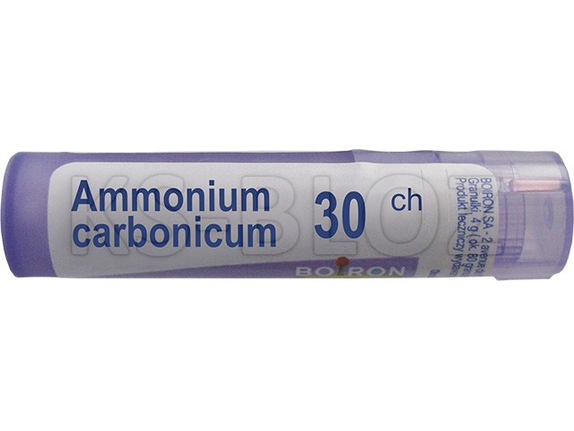 Ammonium Carbonicum 30 CH interakcje ulotka granulki  4 g