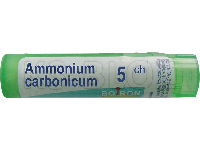 Ammonium Carbonicum 5 CH interakcje ulotka granulki  4 g