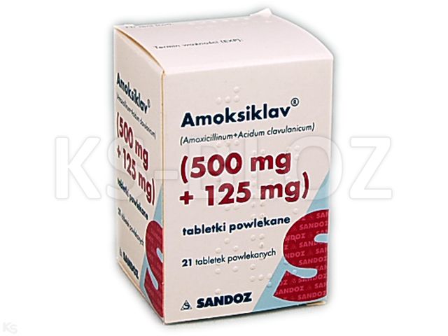 Amoksiklav interakcje ulotka tabletki powlekane 500mg+125mg 21 tabl. | butel.