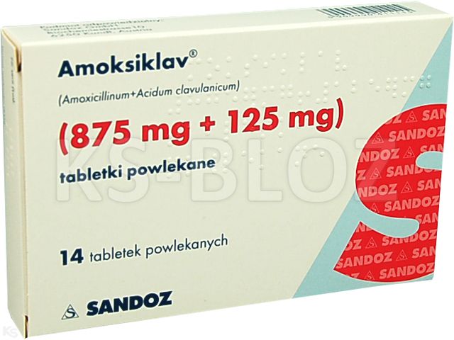 Amoksiklav interakcje ulotka tabletki powlekane 875mg+125mg 14 tabl.