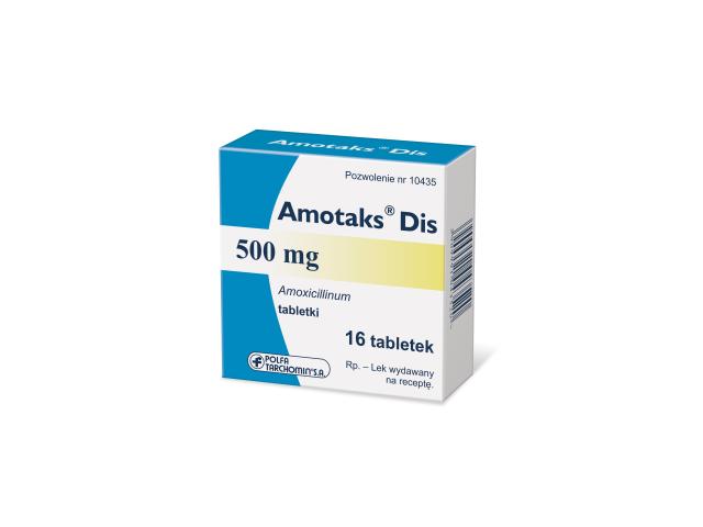 Amotaks Dis interakcje ulotka tabletki 500 mg 16 tabl.