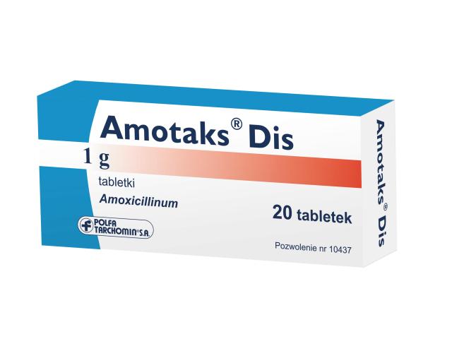 Amotaks Dis interakcje ulotka tabletki 1 g 20 tabl.