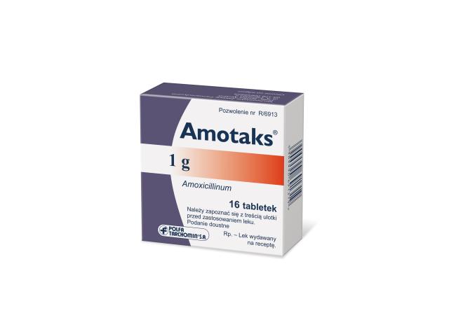 Amotaks interakcje ulotka tabletki 1 g 16 tabl. | 2 blist.po 8 szt.