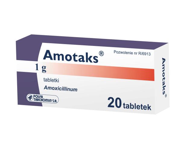 Amotaks interakcje ulotka tabletki 1 g 20 tabl.