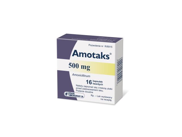 Amotaks interakcje ulotka kapsułki twarde 500 mg 16 kaps. | 2 blist.po 8 szt.