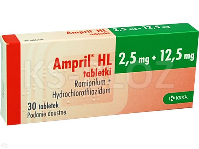 Ampril HL interakcje ulotka tabletki 2,5mg+12,5mg 