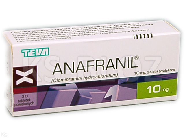 Anafranil interakcje ulotka tabletki powlekane 10 mg 