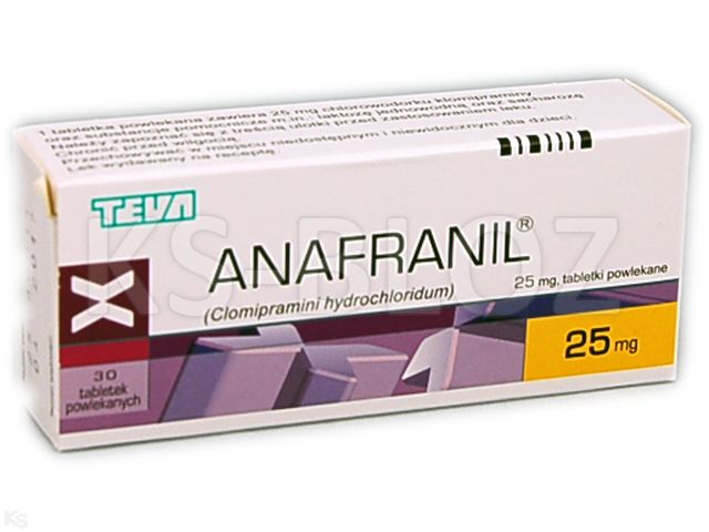 Anafranil interakcje ulotka tabletki powlekane 25 mg 30 tabl. | 3 blist.po 10 szt.