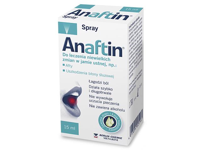 Anaftin Spray na afty interakcje ulotka spray  15 ml