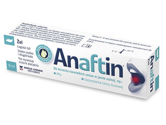 Anaftin Żel na afty interakcje ulotka żel - 8 ml
