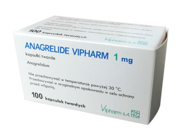 Anagrelide Vipharm interakcje ulotka kapsułki twarde 1 mg 100 kaps.