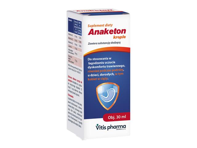 Anaketon interakcje ulotka krople  30 ml