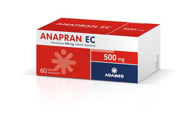 Anapran EC interakcje ulotka tabletki dojelitowe 500 mg 60 tabl.