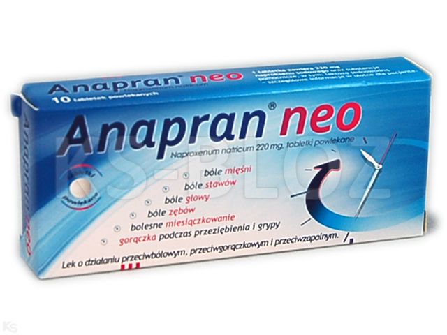 Anapran Neo interakcje ulotka tabletki powlekane 220 mg 10 tabl. | blister
