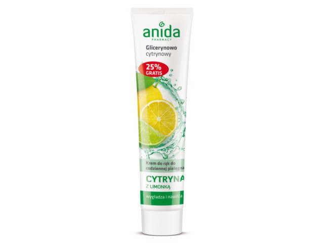 Anida Krem do rąk glicerynowo - cytrynowy interakcje ulotka   125 ml