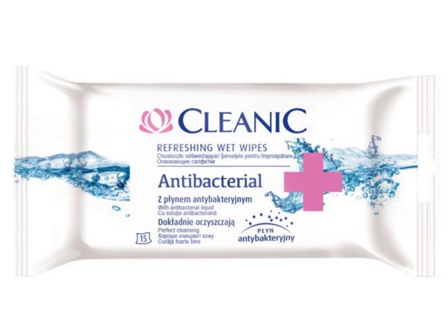 Antibacterial Chusteczki odświeżające interakcje ulotka chusteczka - 15 szt.